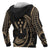 Kosrae Micronesia All Over Custom Zip up Hoodie Gold Tribal Wave - Polynesian Pride