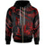 Tonga Polynesian Custom Zip Hoodie Polynesian Tattoo Red Version Unisex Red - Polynesian Pride