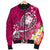 Fiji Men's Bomber Jacket - Turtle Plumeria (Pink) - Polynesian Pride