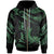 Pohnpei Micronesia Custom Zip Hoodie Polynesian Tattoo Green Version Unisex Green - Polynesian Pride