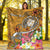 Fiji Custom Personalised Premium Blanket - Turtle Plumeria (Gold) - Polynesian Pride