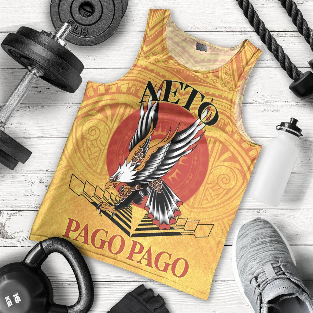 American Samoa Custom Personalised Men's Tank Top - Pago Pago Aeto (Ver 2) Yellow - Polynesian Pride