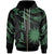 Nauru Polynesian Custom Zip Hoodie Polynesian Tattoo Green Version Unisex Green - Polynesian Pride