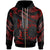 Cook Islands Polynesian Custom Zip Hoodie Polynesian Tattoo Red Version Unisex Red - Polynesian Pride