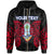 Guam Polynesian Custom Zip up Hoodie Guam Spirit Unisex Red - Polynesian Pride