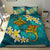 American Samoa Polynesian Bedding Set - Manta Ray Ocean Blue - Polynesian Pride