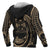 Fiji Polynesian All Over Custom Zip up Hoodie Gold Tribal Wave - Polynesian Pride