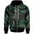 Vanuatu Polynesian Custom Zip Hoodie Polynesian Tattoo Green Version Unisex Green - Polynesian Pride