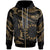 Cook Islands Polynesian Custom Zip Hoodie Polynesian Tattoo Gold Version Unisex Gold - Polynesian Pride