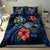 Solomon Islands Polynesian Bedding Set - Blue Turtle Hibiscus - Polynesian Pride