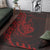 New Caledonia Area Rug - Polynesian Pattern Style Red Color - Polynesian Pride