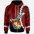 Tonga Polynesian Custom Zip up Hoodie Tribal Wave Tattoo Flag Color Unisex Red - Polynesian Pride