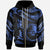 Yap Polynesian Custom Zip Hoodie Polynesian Tattoo Blue Version Unisex Blue - Polynesian Pride