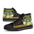 American Samoa High Top Shoes - Polynesian Gold Patterns Collection - Polynesian Pride