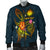 Marshall Islands Polynesian Personalised Men's Bomber Jacket - Legend of Marshall Islands (Blue) - Polynesian Pride