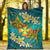 Wallis and Futuna Polynesian Blanket - Manta Ray Ocean - Polynesian Pride