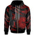 Tahiti Polynesian Custom Zip Hoodie Polynesian Tattoo Red Version Unisex Red - Polynesian Pride