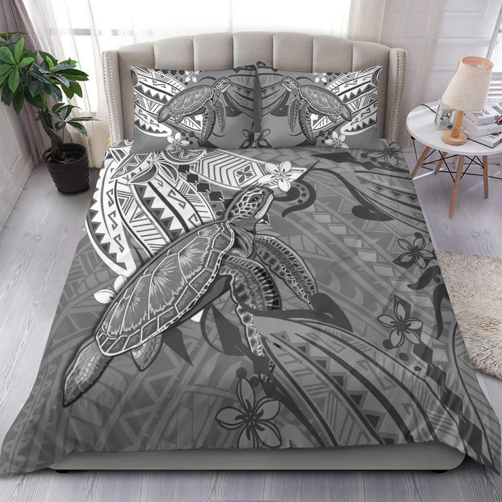 Hawaiian Islands Bedding Set Turtle Mix Hawaii Polynesian Gray LT13 Gray - Polynesian Pride