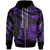 Tahiti Polynesian Custom Zip Hoodie Polynesian Tattoo Purple Version Unisex Purple - Polynesian Pride