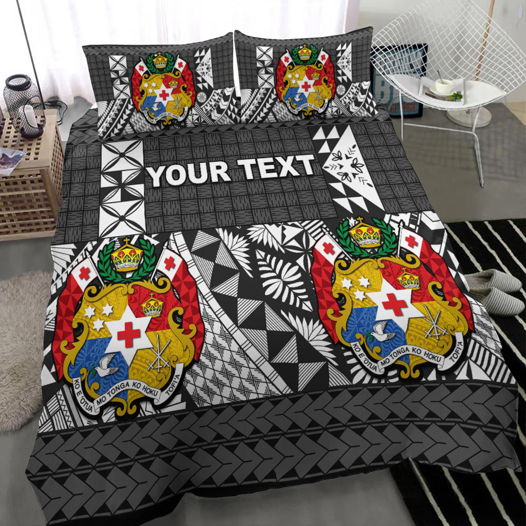 (Custom Personalised) Tonga Bedding Set Be Unique Version 04 Black LT13 - Polynesian Pride