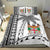 Fiji Bedding Set - Tapa Pattern With Coconut Tree White - LT12 - Polynesian Pride