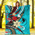 Yap State Premium Blanket - Tribal Flower With Special Turtles Blue Color - Polynesian Pride