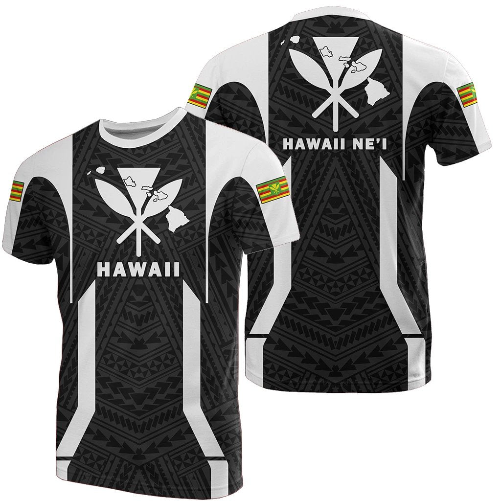 Hawaii Kanaka Polynesian T Shirt White Unisex Black - Polynesian Pride