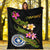 Northern Mariana Islands Polynesian Blanket - Plumeria Tribal - Polynesian Pride