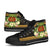 Papua New Guinea High Top Shoes - Polynesian Gold Patterns Collection - Polynesian Pride