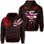 Hawaiian Kanaka Hoodie Heart Tattoo Red Unisex Red - Polynesian Pride