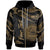 American Samoa Polynesian Custom Zip Hoodie Polynesian Tattoo Gold Version Unisex Gold - Polynesian Pride