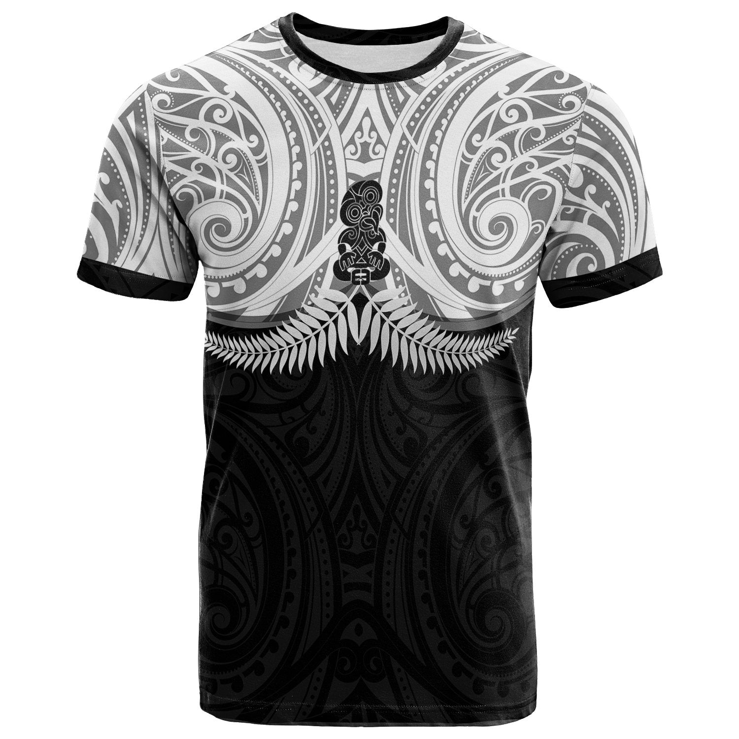 New Zealand T Shirt Maori Silver Fern LT20 Unisex Blue - Polynesian Pride