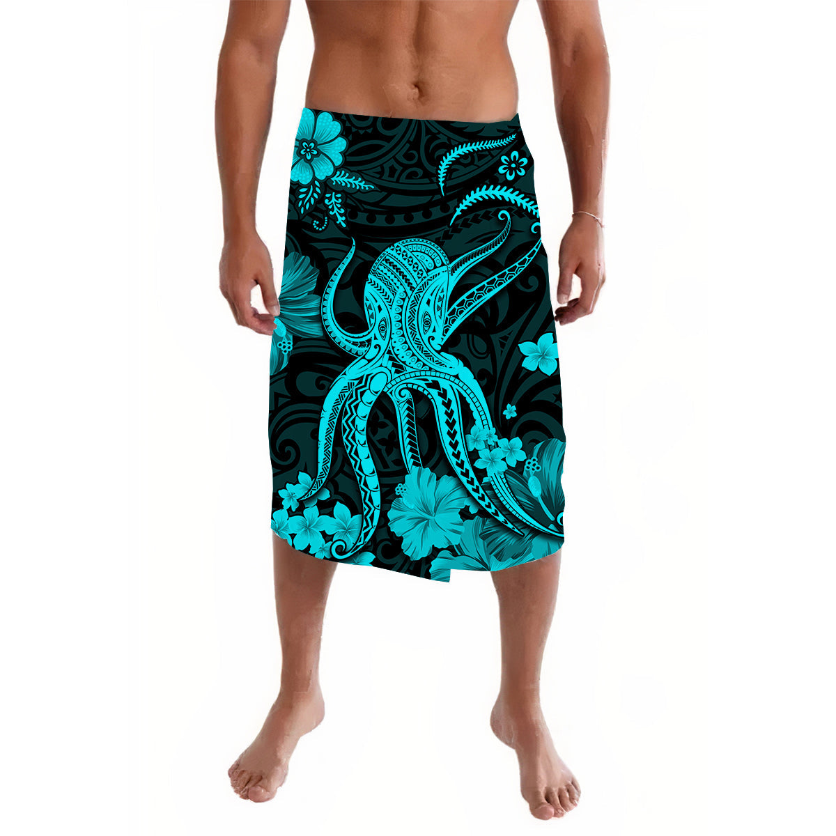 Hawaii Lavalava Polynesian Turquoise Octopus LT13 Turquoise - Polynesian Pride