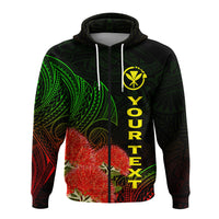 Custom Hawaii Polynesian Zip Hoodie Ohia Lehua LT12 - Polynesian Pride