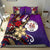 Niue Bedding Set - Tribal Flower With Special Turtles Purple Color - Polynesian Pride