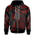 Palau Polynesian Custom Zip Hoodie Polynesian Tattoo Red Version Unisex Red - Polynesian Pride