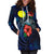 Palau Polynesian Hoodie Dress - Blue Turtle Hibiscus - Polynesian Pride