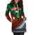 (Custom Personalised) Vanuatu Penama Province Tribal Pattern Hoodie Dress - LT12 - Polynesian Pride