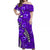 (Custom Personalised) Hawaii Off Shoulder Long Dress Polynesia Purple Hibiscus and Map Mystical LT13 Women Purple - Polynesian Pride