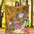 Fiji Premium Blanket - Turtle Plumeria (Gold) - Polynesian Pride