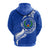 Custom Pohnpei Zip up Hoodie Micronesia Pride Blue LT12 - Polynesian Pride