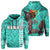 Polynesian Islands Warrior Kakau Hawaii Hoodie Turquoise Unisex Turquoise - Polynesian Pride