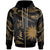 Nauru Polynesian Custom Zip Hoodie Polynesian Tattoo Gold Version Unisex Gold - Polynesian Pride