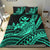 Hawaii Humpback Whale With Hibiscus Tribal Turquoise Bedding Set - LT12 - Polynesian Pride