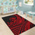 Hawaii Humpback Whale With Hibiscus Tribal Red Area Rug - LT12 - Polynesian Pride