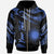 Marshall Islands Polynesian Custom Zip Hoodie Polynesian Tattoo Blue Version Unisex Blue - Polynesian Pride