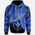 Polynesian Hawaii Custom Zip up Hoodie Tribal Wave Tattoo Blue Unisex Blue - Polynesian Pride