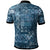 Polynesian Polo Shirt Blue Tapa Tribal Fabric Pattern - Polynesian Pride