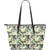 Hawaii Tropical Jungle Parrots And Flamingos Large Leather Tote Green - Polynesian Pride