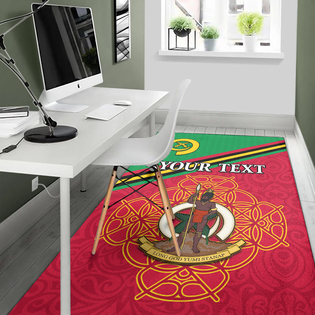 (Custom Personalised) Vanuatu Area Rug Pattern Sand Drawing LT13 - Polynesian Pride
